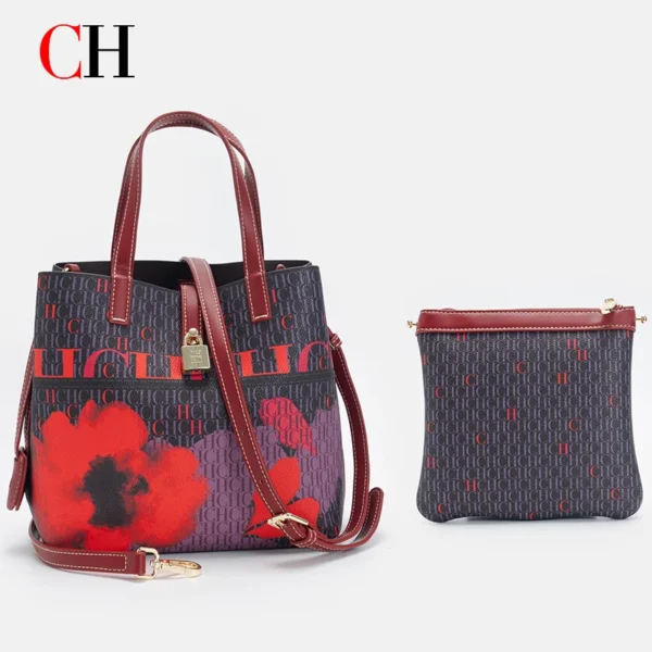 CH Womens Bucket Bag 2 Pieces Set Floral Print Crossbody Bag Sb952422b3344484d88a8ea76be3c72a06