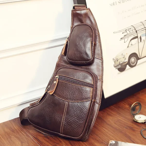 Men Cross Body Shoulder Sling Backpack Chest Bag Pouch Genuine Leather Sbad00247134b4c489da44cc8d9920f23v