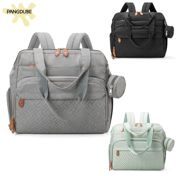 PANGDUBE Large Size Mom Dad Backpack Baby Diaper Bags with Pacifier Sbb0d9d02cff94416821dee01054b42ebZ