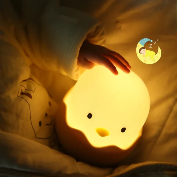 Eggshell Chicken Night Light Cartoon LED Light Bedroom Children Touch Adjustable Sc11e1634bffc46b58fbfdf58a337b4feX