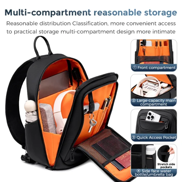 FENRUIEN Men's Single-Shoulder Crossbody Bag, A Convenient Summer Travel Small Backpack, Sc41a58c49801452c9f265192f5bffd7dM