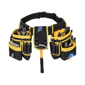 Adjustable Tool Belt Bag with Detachable Work Pouch Heavy Duty Waist