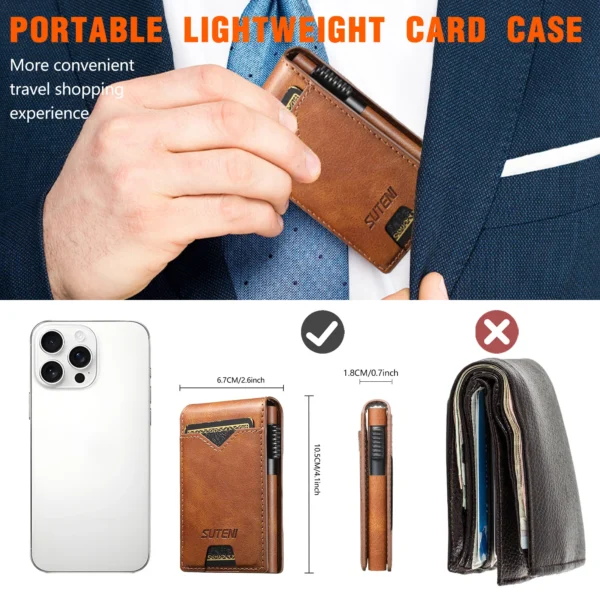 SUTENI Faux Leather For Men Wallet Card Slot Wallet Flip Cover Sc65d23977ae341518c13cd58403d2850j