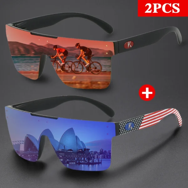 KAROS 2Pcs/Set Sports Sunglasses UV400 Lightweight Outdoor Cycling Travel Goggles Trendy Sc6f9cfd4baa14df583357f3331ac0f79R