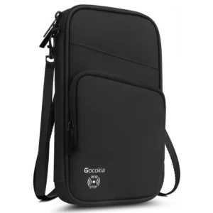 Multi-Pocket Family Passport Holder with Shoulder Strap