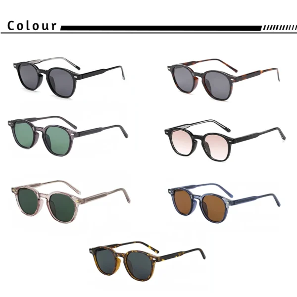 Caterside Polarized Round Sunglasses Men TR Frame Core Insert Leg Sun Sc95fe0c4137c458c917a91d5ced422cei