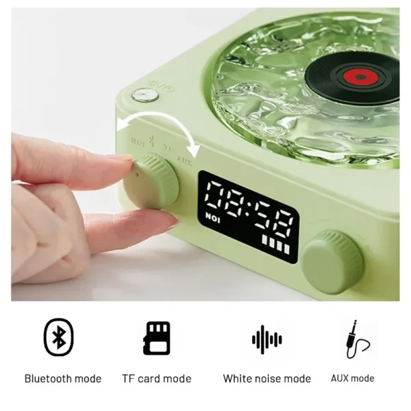 Retro Vinyl-Style Bluetooth Speaker with RGB Light Sc9c006a1e7944d98ad36f9e9255a6481F