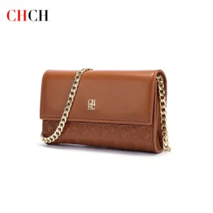 CHCH Women's Shoulder Bag New Magnetic Flip Chain Bag Brown Small
