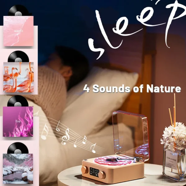 Retro Vinyl-Style Bluetooth Speaker with RGB Light Scae799abaf794dc0a6548e524efa1271S