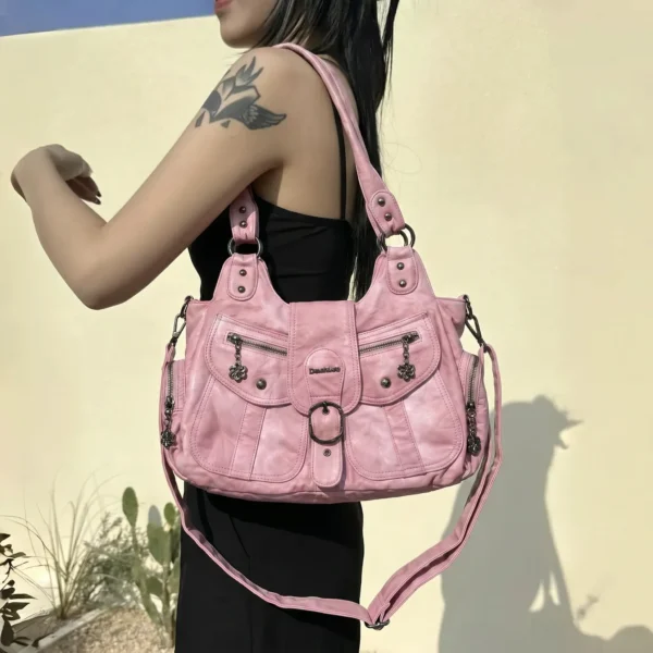 Vintage Maillard vintage Y2K shoulder bag, large capacity street spicy girl Scb0189caf84b4e958cfb280afa1ea4e6w