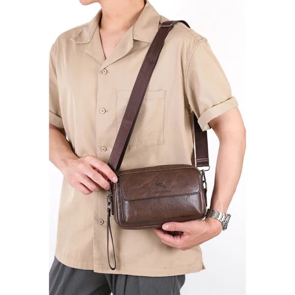 PU Leather Men'S Clutch Bag Long Wallet Mini Shoulder Handbag Square Sd00afa5c88544607bbce226c8885bc05b
