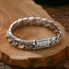 Silver-Tone Vine Garland Buckle Bracelet