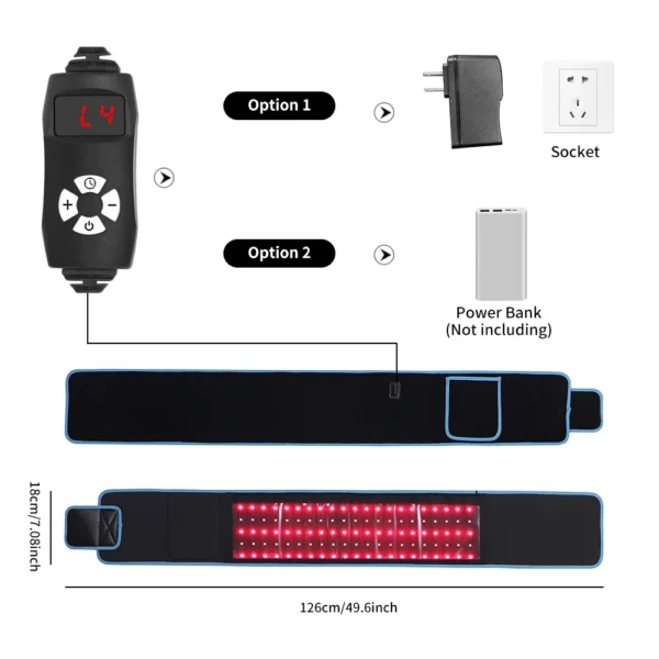 Red Light Wellness Belt, 660nm/850nm Near-Infrared Sd100e9f2c54b4f4aafed6369cf0e636cB