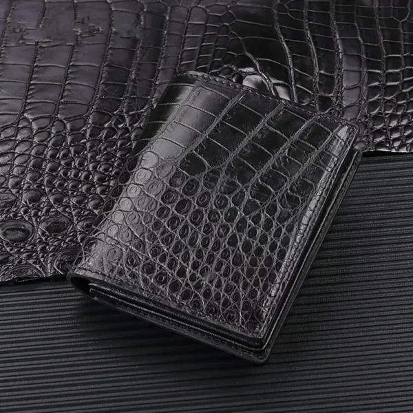 handmade authentic crocodile leather men's wallet short wallet real crocodile leather Sd18de3fdf7df4e02b7841bc1497b7b95F