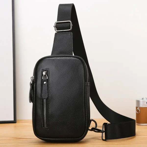 Fashion Cowhide Chest Bag Men's Casual Travel Genuine Leather Shoulder Bag Sd1d5b51c2c9e416898e8381c26a2184dO