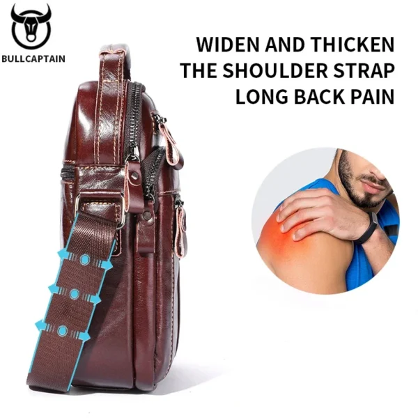 BULLCAPTAIN Men's Genuine Leather Shoulder Crossbody Bag Business 7.9-inch Tablet Bag Sd3534400e86c402b9c1ec08dddcad9e4L