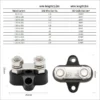 M6 M8 48V Junction Block Bus Bar 5/16″ Terminal Block Insulated Dual Heavy Duty Power...