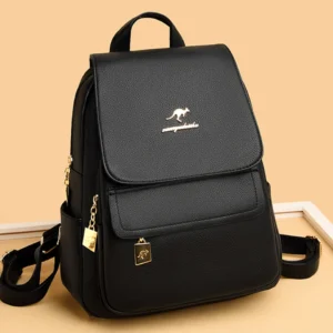 Women's Large Capacity faux leather School Backpack