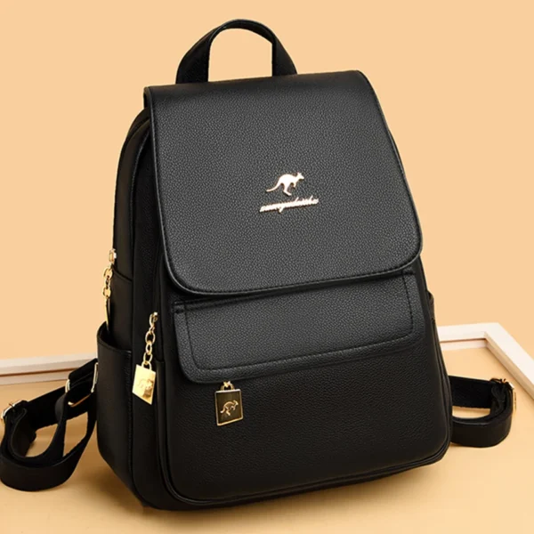 Women's Large Capacity faux leather School Backpack
