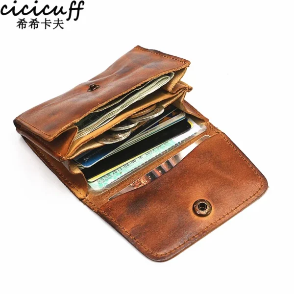 Genuine Leather Wallet for Men Women Brand Vintage Handmade Short Small Sd4ec1f18bdda4962a5210884dbe8e4b62