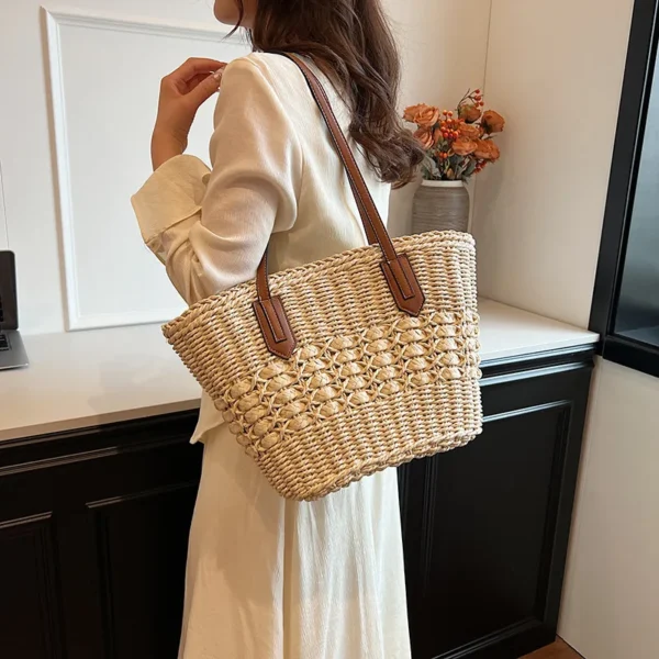 Women's Woven Rattan Straw Shoulder Bag Sd4fe88ba7d604c56b0dd6fe7dd7c83794