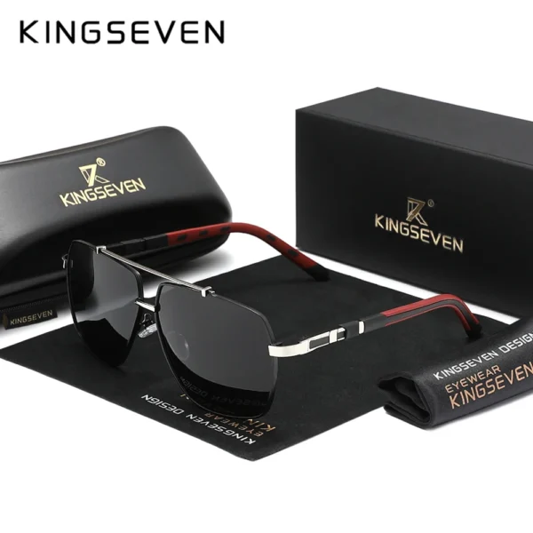 KINGSEVEN Polarized Sunglasses Men UV400 Square Large Frame Glasses Male Women Sd9b4a130e2eb4c0886b9f64bfe0441b9E 1