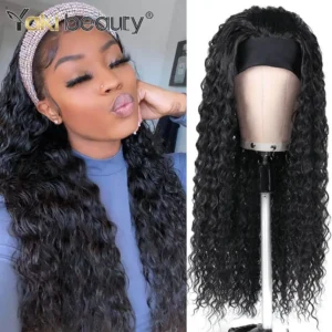Long Kinky Curly Headband Wigs 28Inch Synthetic Ice Headband Wig For