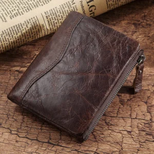 HUMERPAUL Short Wallet for Men Genuine Leather RFID Wallets with Card