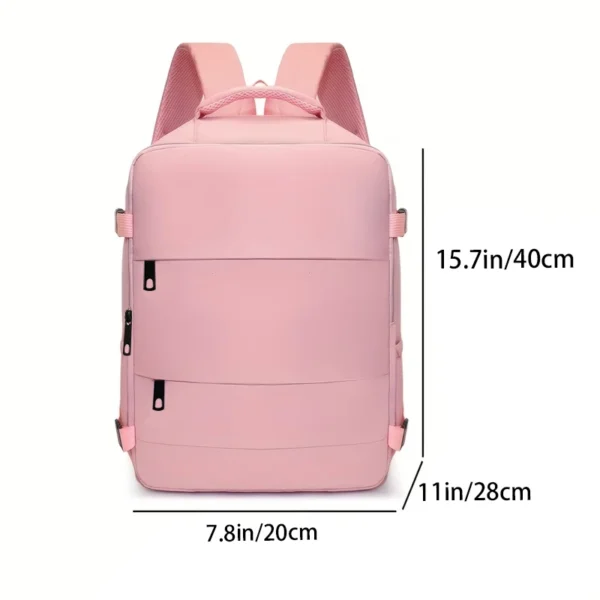 Versatile Women's Travel Backpack with Shoe Compartment, Multi-pocket Laptop Bag with Se098db2346164caba1aec1f35ac0468cq