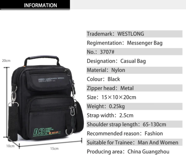 3707 Men Messenger Running Bags Casual Multifunction Small Travel Bags Waterproof Se4286566eb8143ec97c67ccc081480d3U