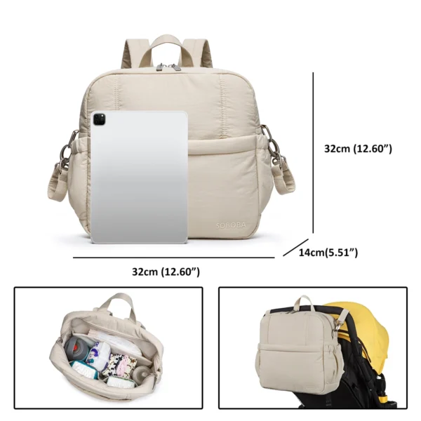 Soboba Large Capacity Diaper Backpack Multi-functional Nappy Changing Bag for Newborns Se4c50a51a20043c29bf13b8857fef489n