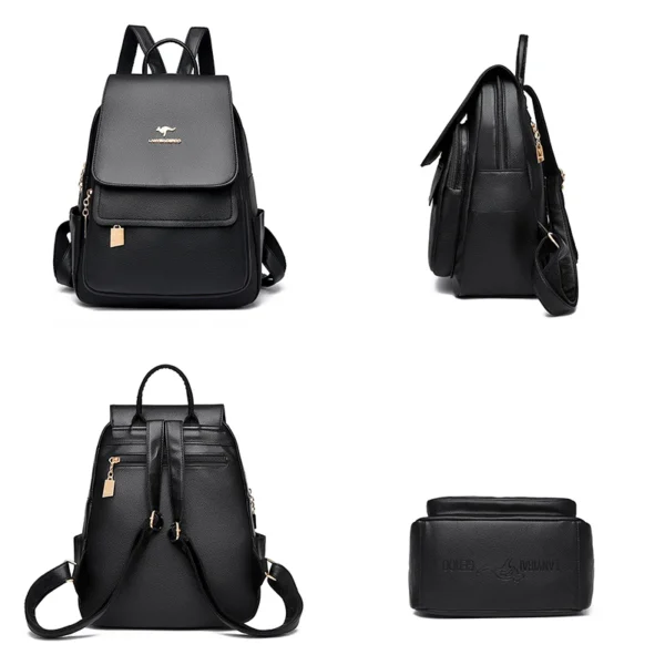 Women's Large Capacity faux leather Travel Backpack