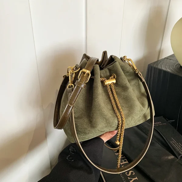 Faux Suede Crossbody Bag for Women, Solid Color Se642de570cbe4cb1814fb1cea89b3eebG