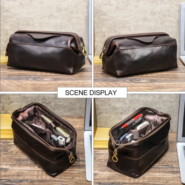 faux leather Travel Cable Organizer Bag