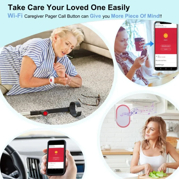 Topvico Tuya Emergency Panic Button WIFI for Elderly Alarm SOS Bracelet Se76c049e788c438a8e33cb3170f17f11Q