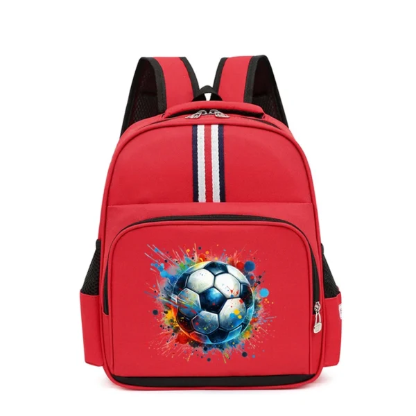 Watercolor Soccer Print Backpack for Students Se78fd4e7e7634d40a967400a753e104b1