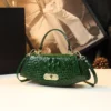 Small Crocodile-Pattern faux leather Shoulder Bag