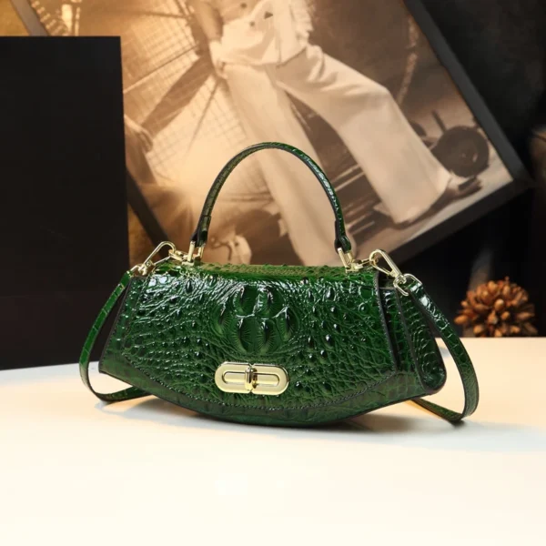 Small Crocodile-Pattern faux leather Shoulder Bag