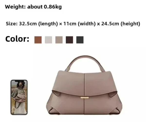 Elegant Accordion Pleated Leather Handbag for Women, High-End Commuter Style, Roomy Sebeb3e1068a24b52bdc0ed32ba0cbb69M