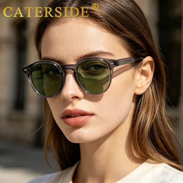 Caterside Polarized Round Sunglasses Men TR Frame Core Insert Leg Sun Sec2c01465d5149b78afcff7e4c3a2f04Z