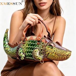 New Trendy Crocodile Shape Handbag for Women, Europe and America Fashion
