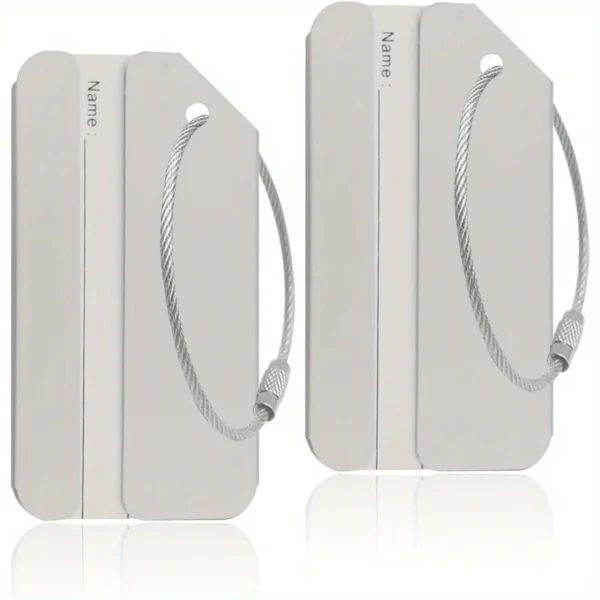 5Pcs Aluminum Luggage Tags Durable Travel Baggage Identifier with Secure Holder Sedb3faafbd974ff1b7ae7ebc7c423f267
