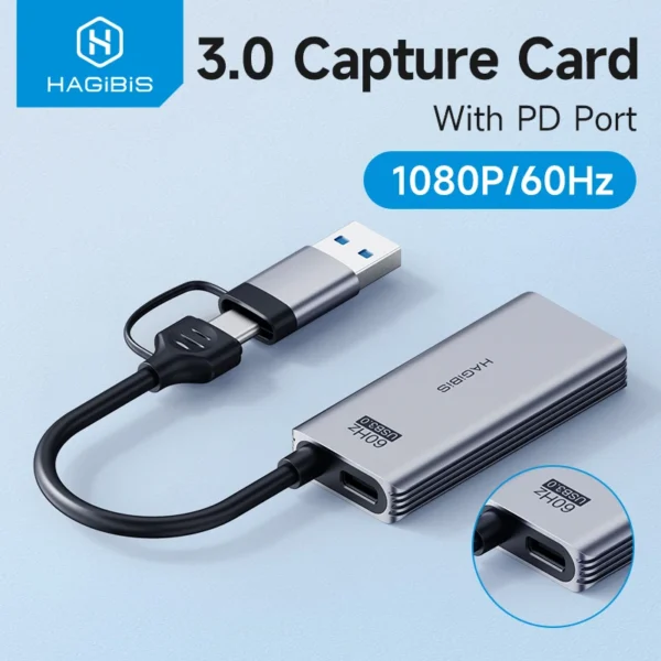 Hagibis USB 3.0 Video Capture Card With 100W PD For Meta Sedbf609598294fa7b9cb1556450b98e5S