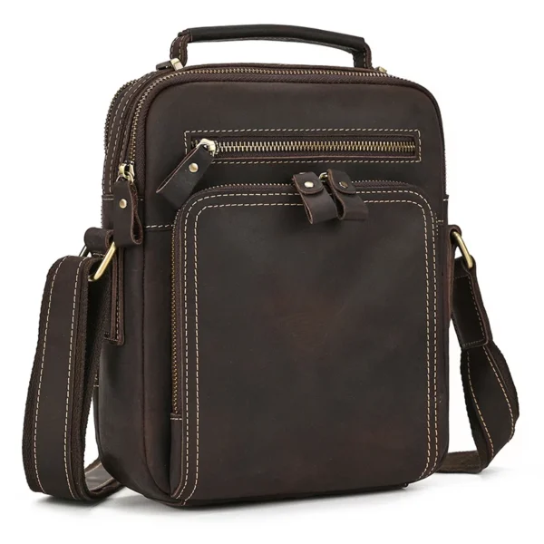 Men's Faux Leather Crossbody Messenger Bag