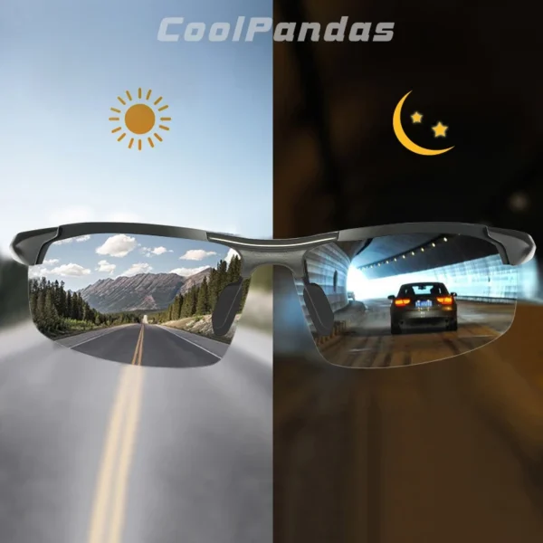 CoolPandas Photochromic Sunglasses Men Polarized Rimless Outdoor Sport Driving Glasses Day Seea3c1c1325e49c68cf4a0289d08ea6bZ