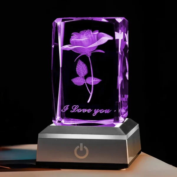 3D Rose Crystal LED Color-Changing Night Light Seeabb2092fbd488d90e8b19fb1654351f