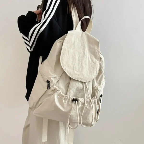 Korean-Style Lightweight Nylon Drawstring Backpack Sf122f6a98c994b5dab80e44d96016e0ey