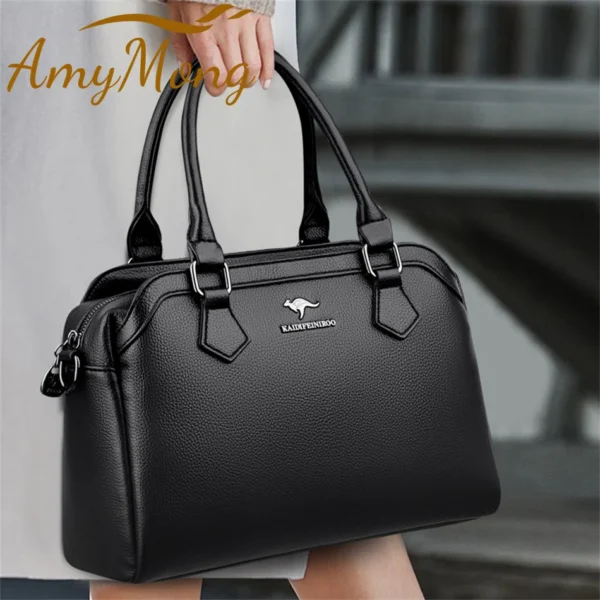 Multi-pocket Handbag Purses Genuine Cowhide Leather Shoulder Bag Crossbody Messenger Sac Sf297c625c95f4ba7a78b4b5c658b41716