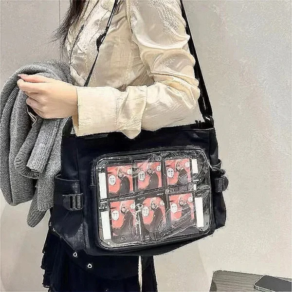 New Japan Style Transparent Postcard Display Shoulder Women Badge DIY Decoration Sf2f452385fbe441c9aad7ae7d7fa643dN
