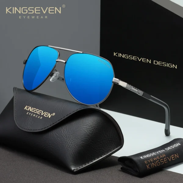 KINGSEVEN Fashion Pilot Men Sunglasses  Retro Glasses Casual Large Sf738de61a823463d932b90642c3aacddc